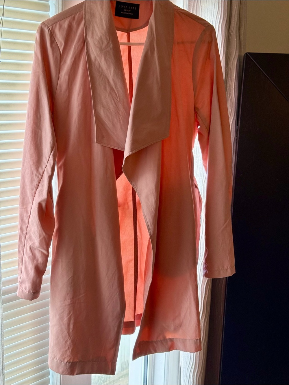 Love Tree blush pink waterfall jacket 🌸